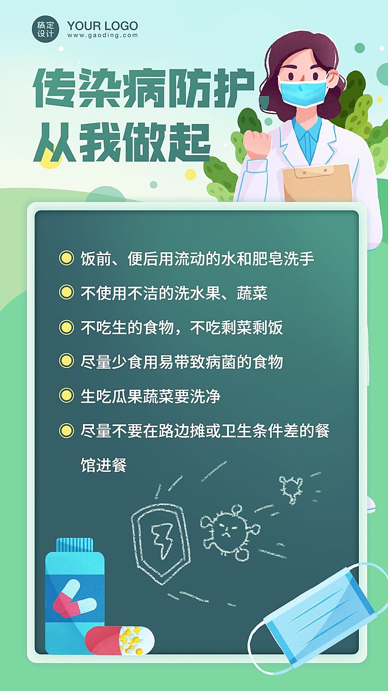 卫生安全小知识手机海报