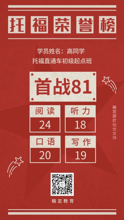 提分喜报/雅思托福/手机海报