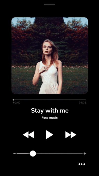 Creative Style Literary Woman music player Interface Simulation Instagram Story