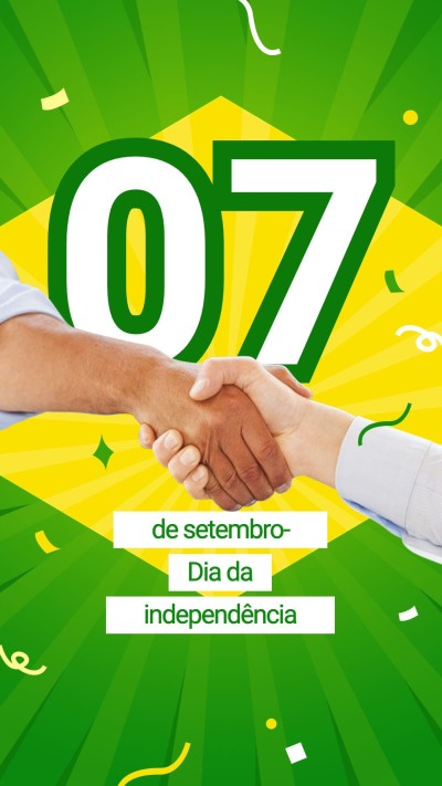 Creative Hands Holding Independence Day of Brazil Instagram Story