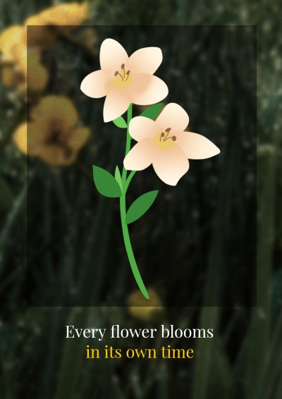 Nature Floral Motivational Inspirational Quotes Poster