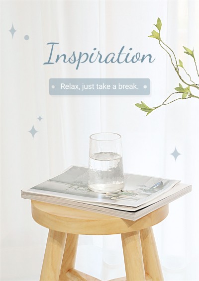 Fresh and Cozy Home Scene Motivation Inspirational Quotes Poster