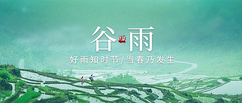 谷雨节气祝福宣传公众号首图