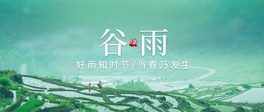 谷雨节气祝福宣传公众号首图