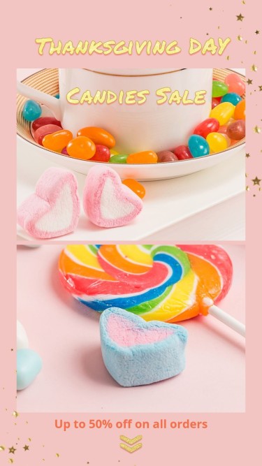 Handmade Candy Holiday Promotion Thanksgiving Ecommerce Story