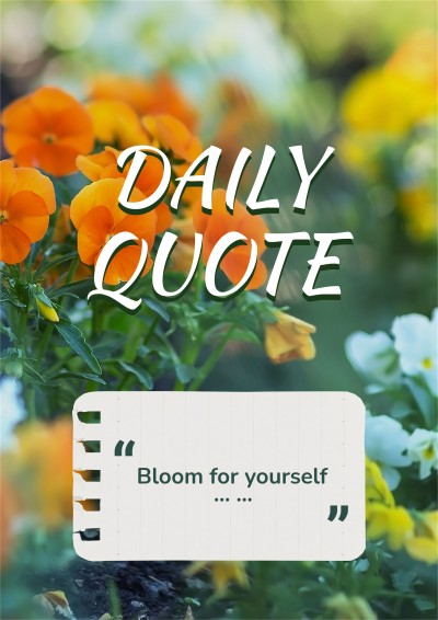 Nature Flowers Teared Paper Motivational Inspirational Quotes Poster
