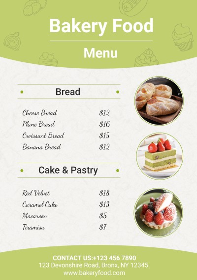 常规-甜品烘焙菜单-Bakery Pastry Dessert Menu-排版-简单-GDFD2272