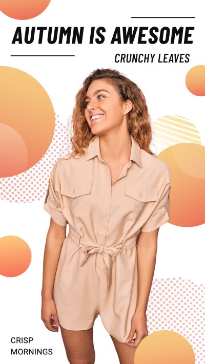Simple Circle Pattern Smile Woman Seasonal greetings Instagram Story