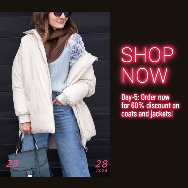 Fashion Black Friday Women's Wear Discount Coat Display Ecommerce Banner预览效果