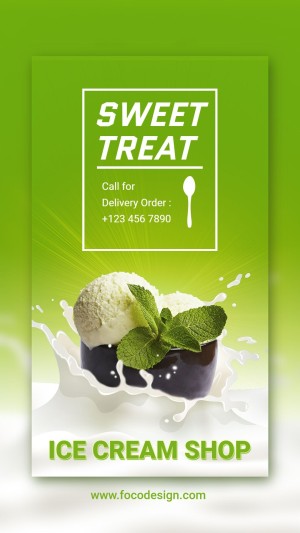Milk Element Vanilla Ice Cream Consumer Packaged Fast Food Snacks Ecommerce Story