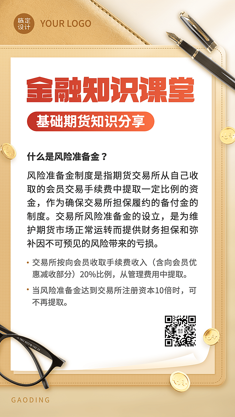 金融期货知识科普简约风手机海报