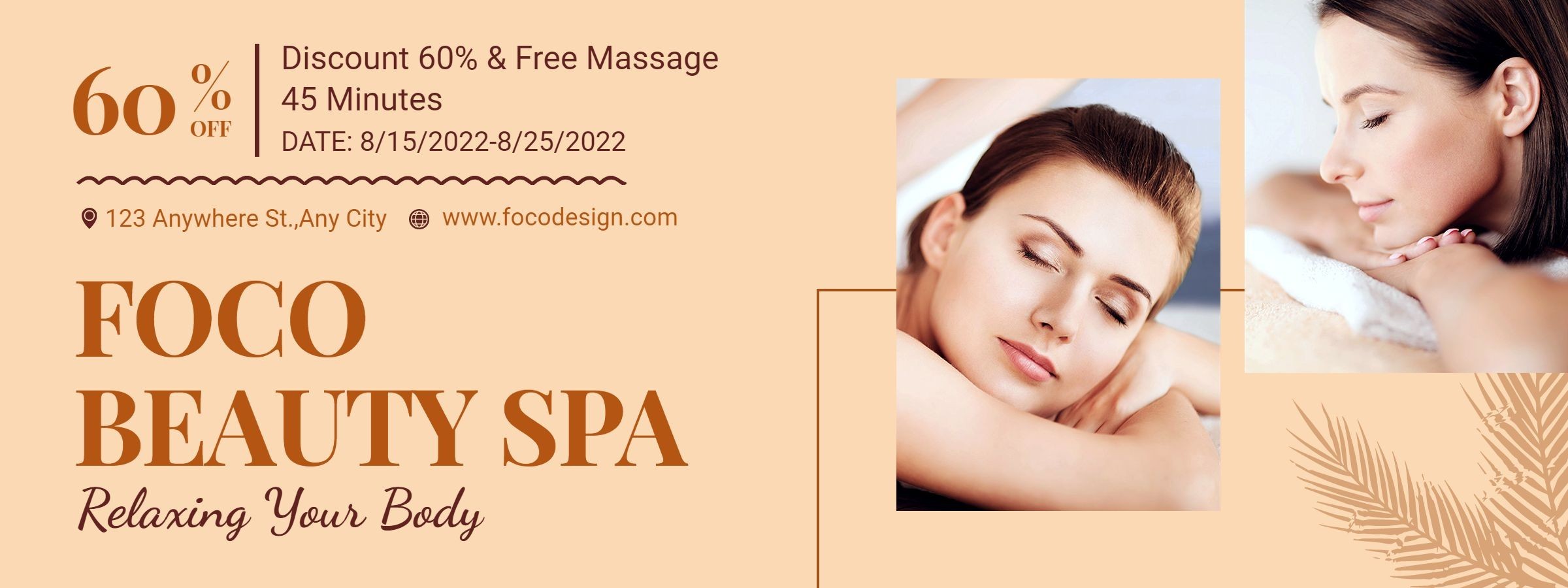 Beauty Salon SPA Services Voucher Discount Coupon