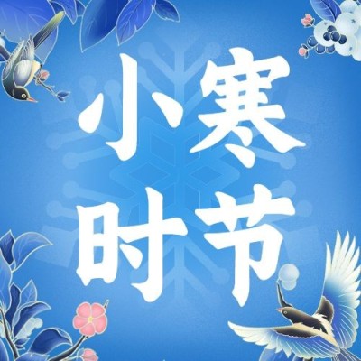 小寒节气中国风问候插画公众号次图