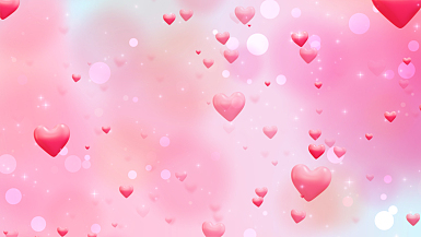 唯美粉色爱心粒子背景视频AE模板