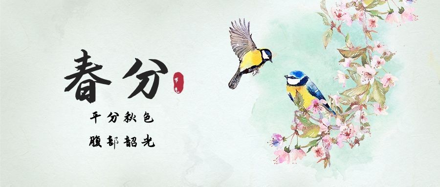 春分节气中国风公众号首图预览效果