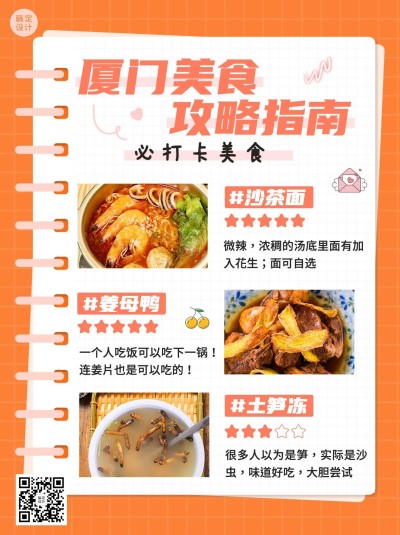 餐饮美食攻略指南小红书配图