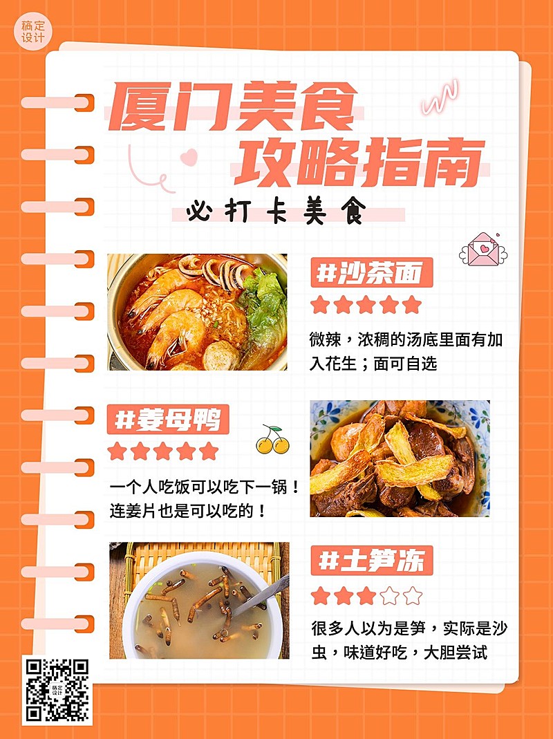 餐饮美食攻略指南小红书配图