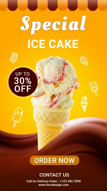 Ice Cream Groceries Food Promo Ecommerce Story