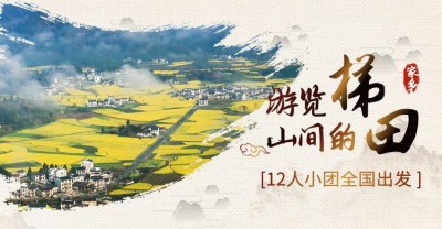 山间田野跟团游旅游海报