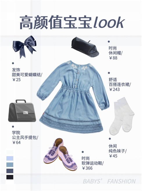 简约风母婴儿童穿搭小红书配图预览效果