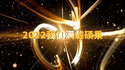 企业年会总结酷炫黑金风横版视频
