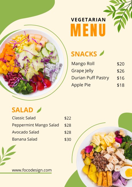 Healthy Light Food Restaurant Mrnu预览效果