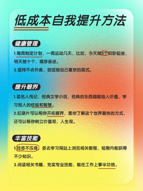 弥散风渐变毛玻璃个人提升知识小红书配图预览效果
