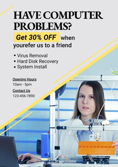 IT Services Promo Advertising Poster