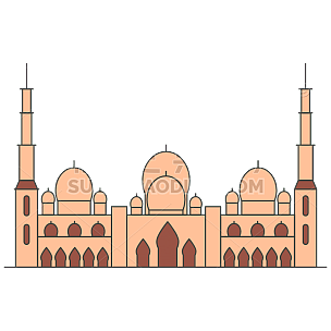 西方古典知名建筑贴纸-清真寺2