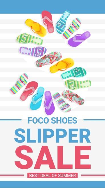 Summer Beach Sandals Product Promo Sale Ecommerce Story预览效果