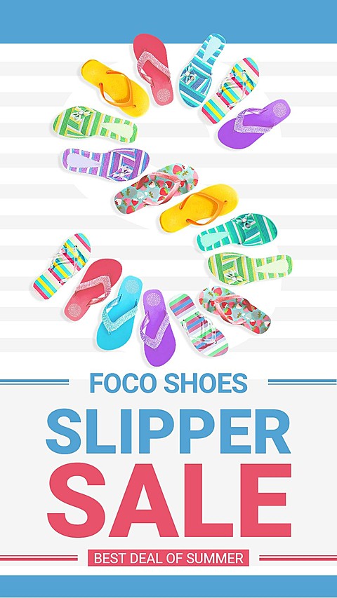Summer Beach Sandals Product Promo Sale Ecommerce Story