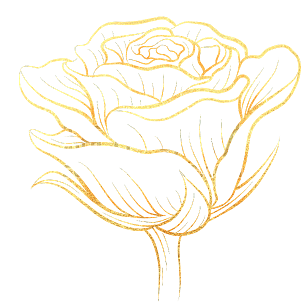 手绘-奢华金属花朵贴纸-玫瑰