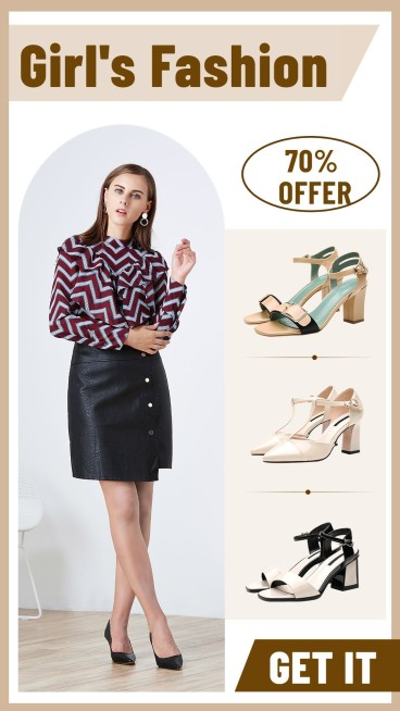 Women's High Heels Fashion Sale Promo Ecommerce Story预览效果