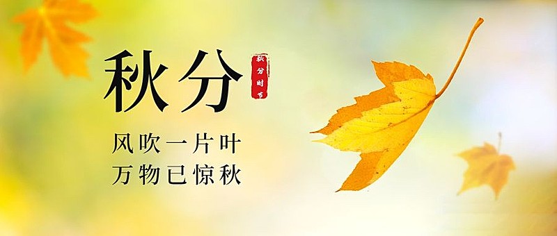 通用秋分节气祝福创意公众号首图