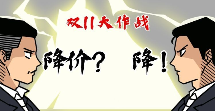 双十一双11降价打折促销电商横版海报banner预览效果