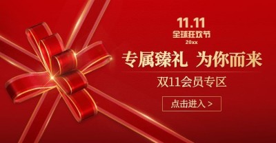 双11会员专区好礼海报banner