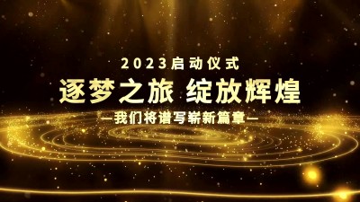 企业年会年终盛典颁奖启动仪式开场倒计时黑金粒子