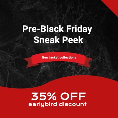 Black Friday Jacket Promotion Template Simple Style Poster Ecommerce Product