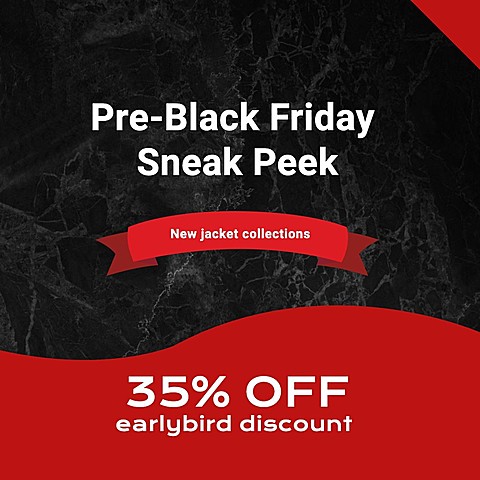 Black Friday Jacket Promotion Template Simple Style Poster Ecommerce Product