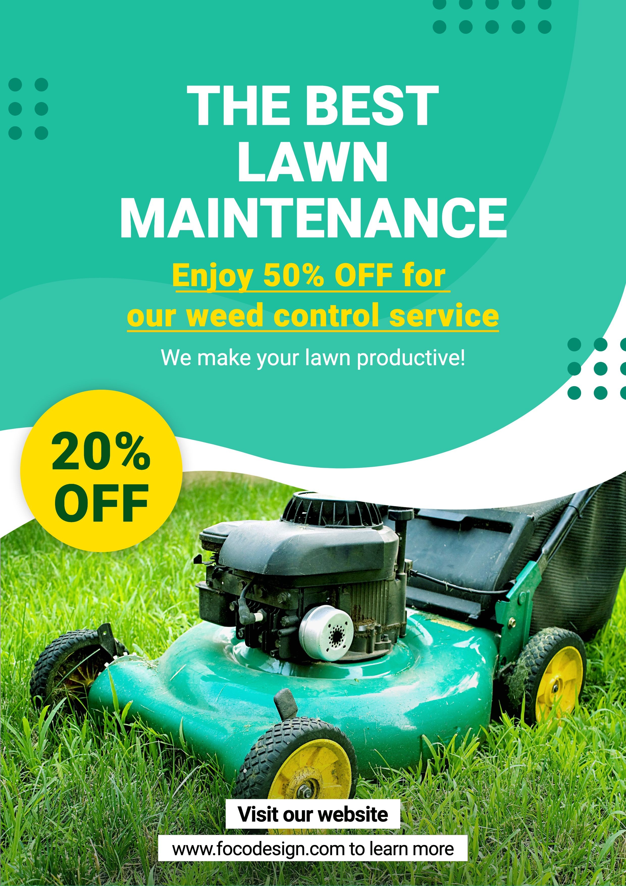 Lawn Maintenance Services Promo Advertising Poster