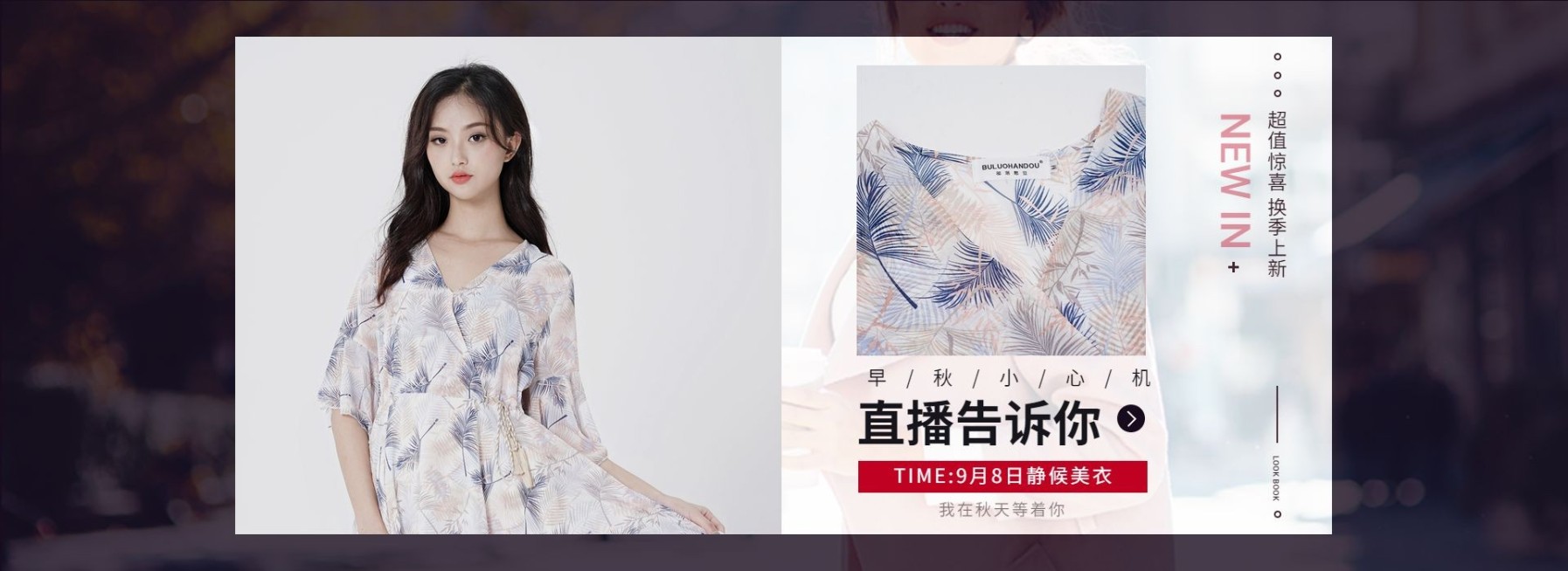 直播女装海报预览效果