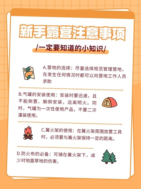 户外露营知识科普小红书配图预览效果