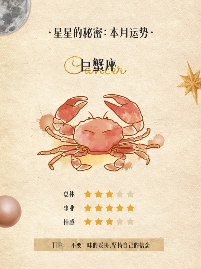 12星座运势娱乐测试小红书配图套系