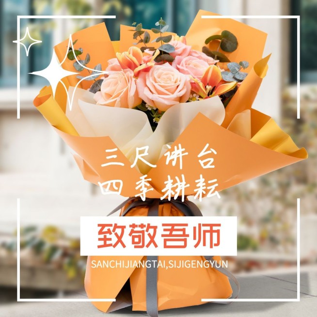 教师节祝福文艺风晒照plog预览效果