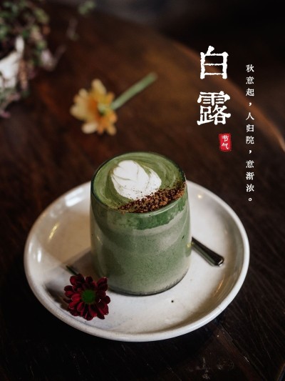 节气白露晒生活简约风plog模板