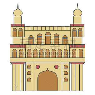 西方古典知名建筑贴纸-清真寺1