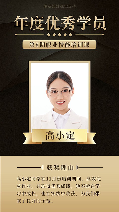 社群/优秀学员/喜报奖状