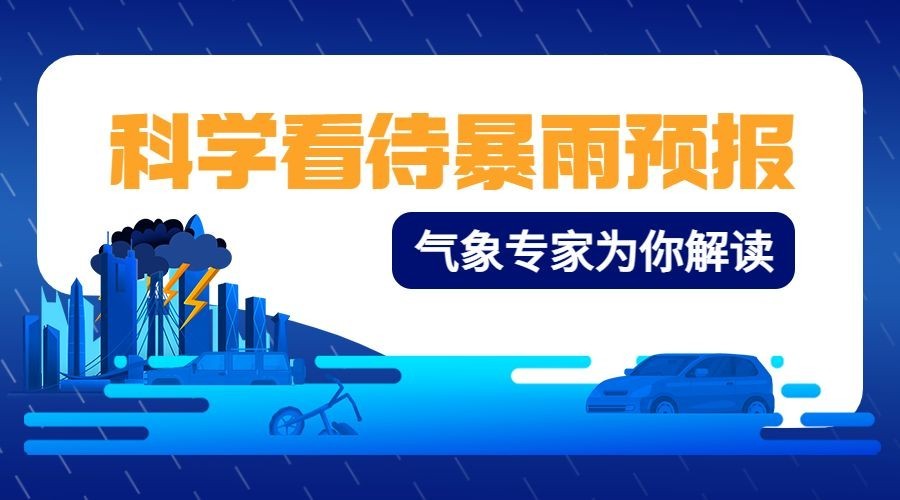气象暴雨预报科普横版banner预览效果