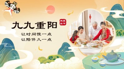 九九重阳节节日晒照插画广告banner
