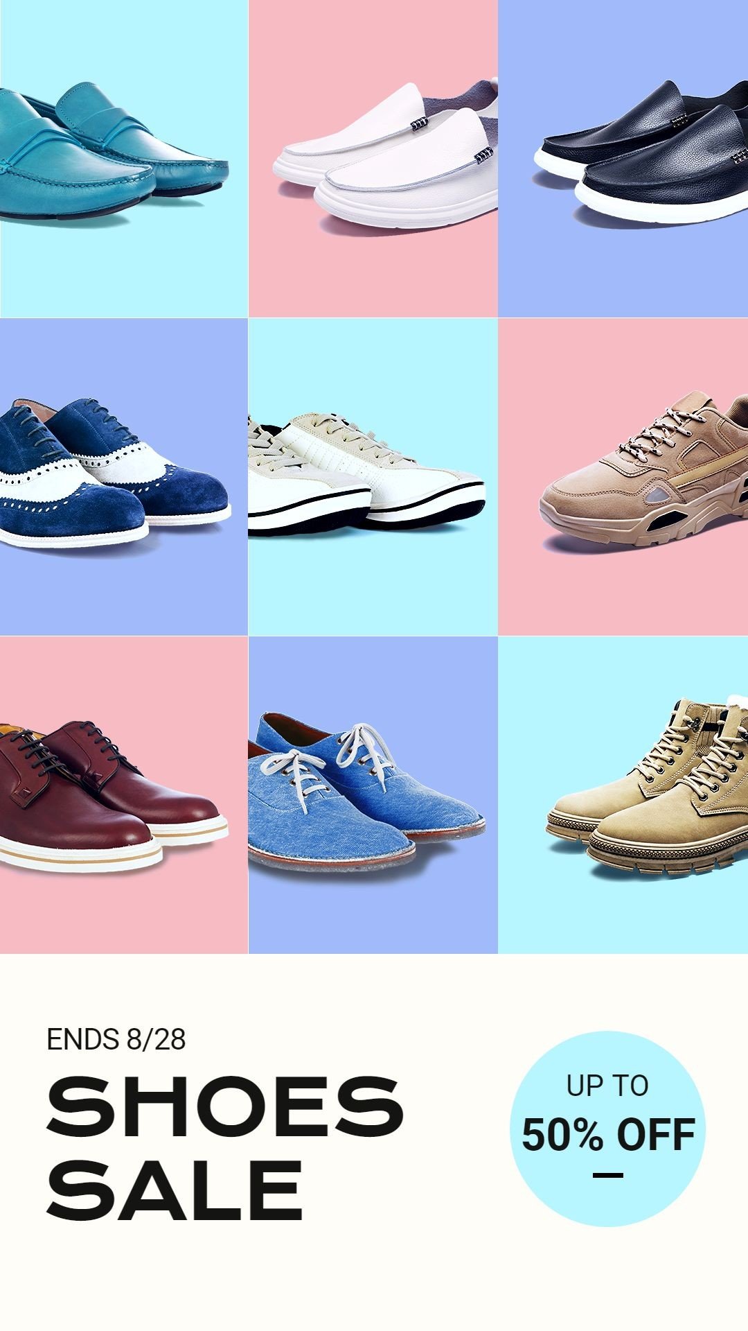 Circle Element Men's Shoes Fashion Sale Promo Ecommerce Story预览效果